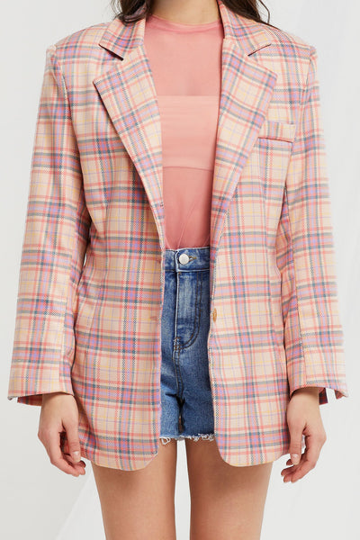 Ellie Multicolored Plaid Blazer