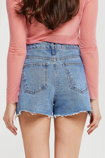 Kiera Frayed Denim Shorts