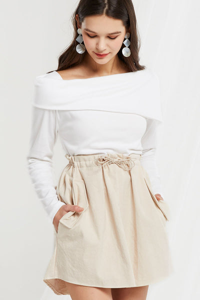 Scarlett Drawstring Waist Pocket Skirt