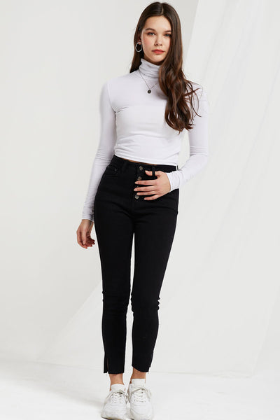 Ura High Neck Crop Top