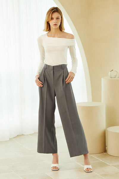 Olivia Pintuck Wide Leg Pants