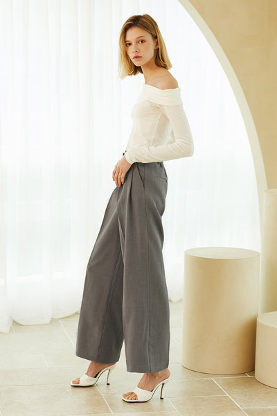 Olivia Pintuck Wide Leg Pants