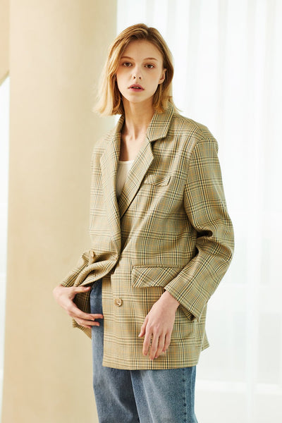 Mila Oversized Plaid Blazer