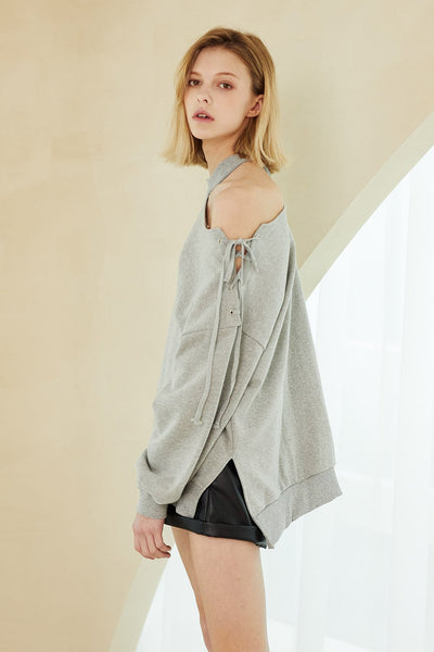 Serenity Choker Eyelet Sweatshirt