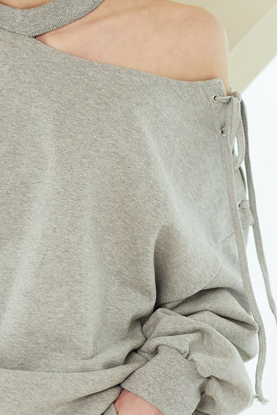 Serenity Choker Eyelet Sweatshirt