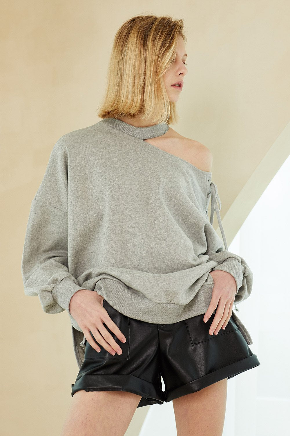 Serenity Choker Eyelet Sweatshirt