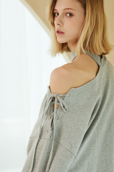 Serenity Choker Eyelet Sweatshirt