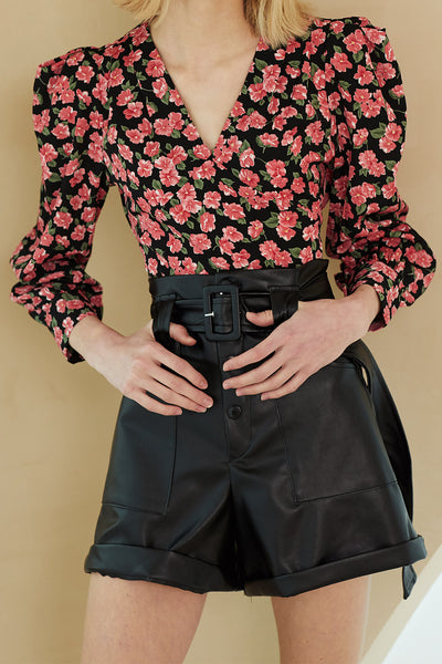 Willow Flower Garden Wrap Blouse