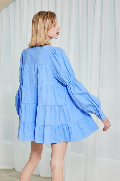 Claire Ruffle Hem Shirt Dress