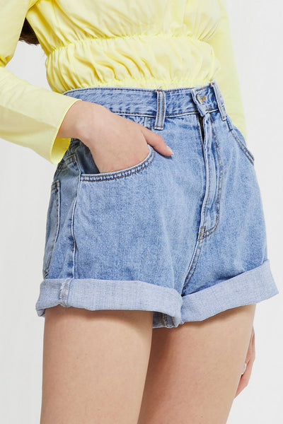 Valerie High Rise Denim Shorts