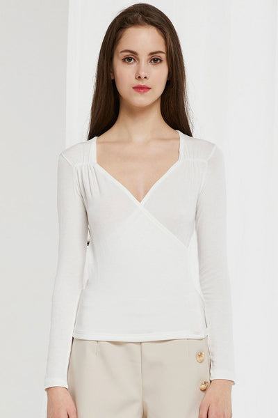 Morgan Ruched Wrap Top