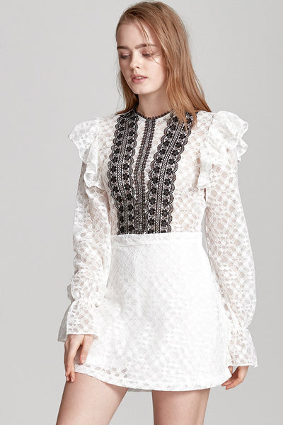 Emma Contrasting Lace Dress