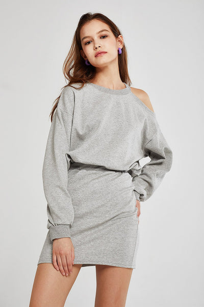 Jade Cold Shoulder Sweat Dress