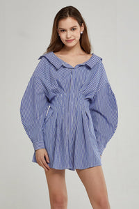 Emily Striped Corset Shirt Dress