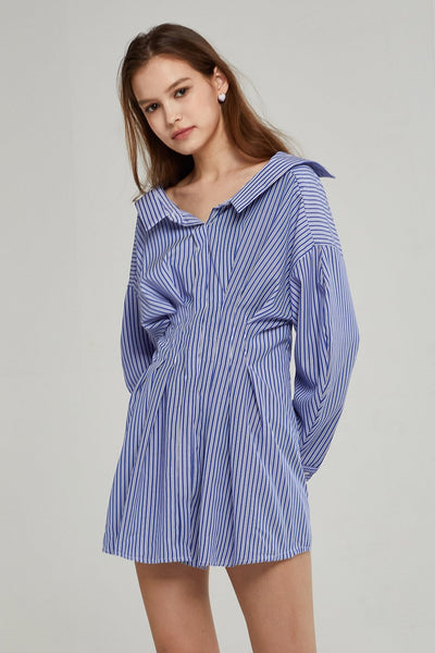 Emily Striped Corset Shirt Dress