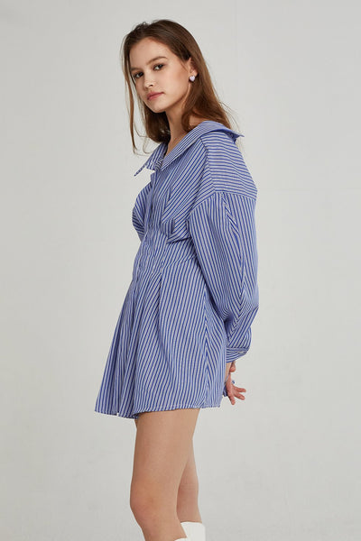 Emily Striped Corset Shirt Dress