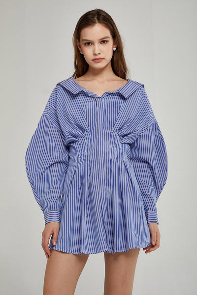 Emily Striped Corset Shirt Dress