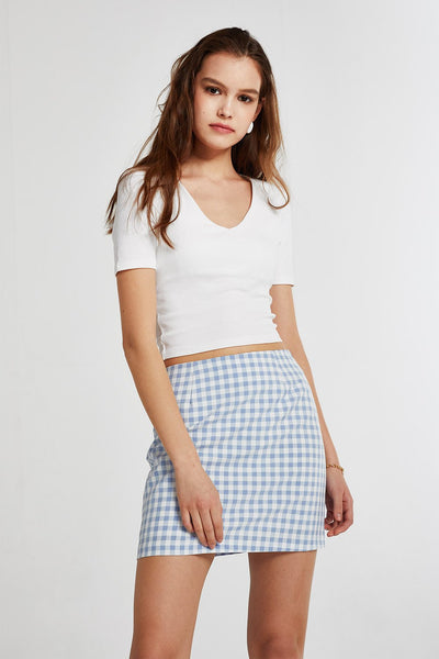 Aria Gingham Mini Skirt