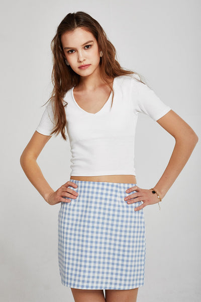 Aria Gingham Mini Skirt