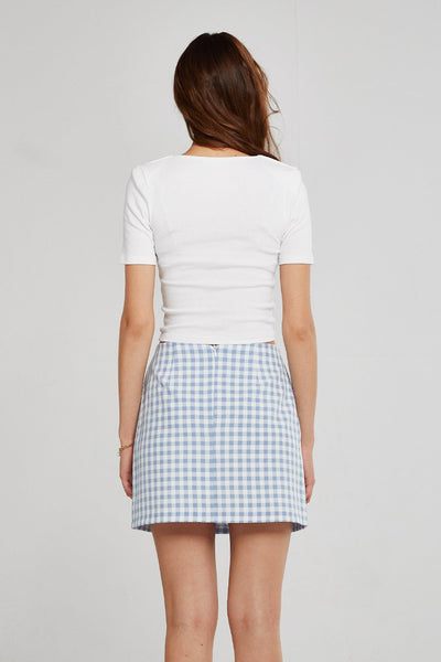 Aria Gingham Mini Skirt