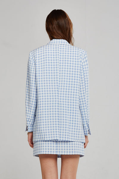 Aria Oversized Gingham Blazer