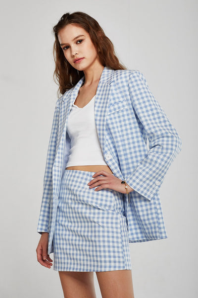 Aria Oversized Gingham Blazer