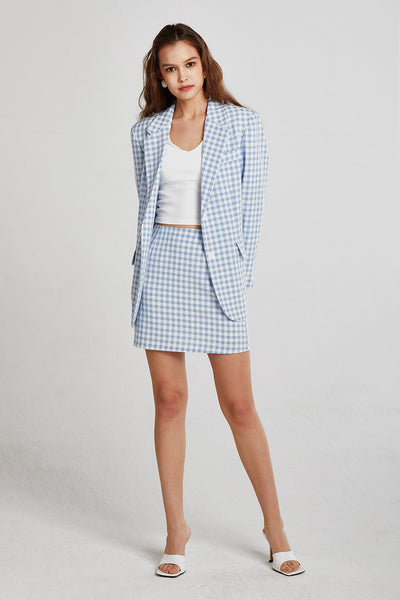 Aria Oversized Gingham Blazer