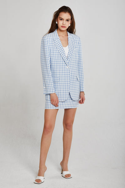 Aria Oversized Gingham Blazer