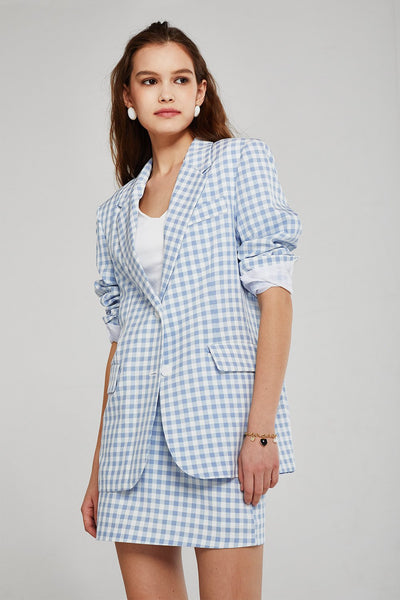 Aria Oversized Gingham Blazer