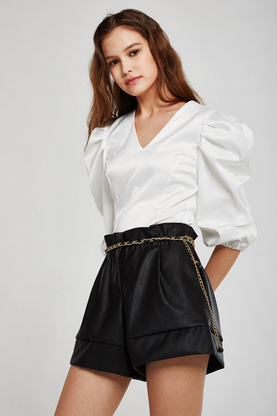 Stella Ruched Puff Sleeve Blouse