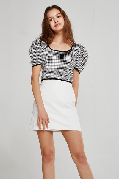 Bella Gingham Cropped Top