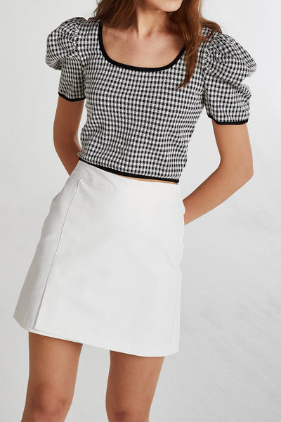 Bella Gingham Cropped Top