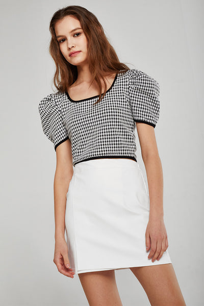 Bella Gingham Cropped Top