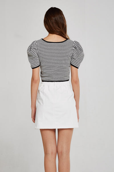 Bella Gingham Cropped Top