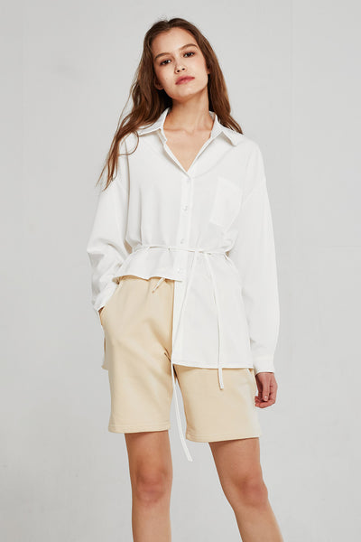 Zoey Asymmetric Hem Shirt