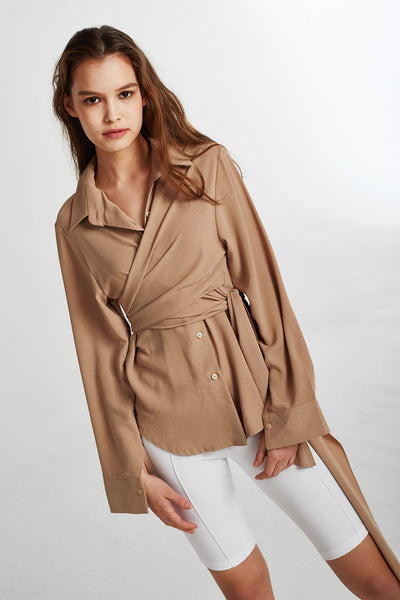 Brielle Tie Wrap Blouse