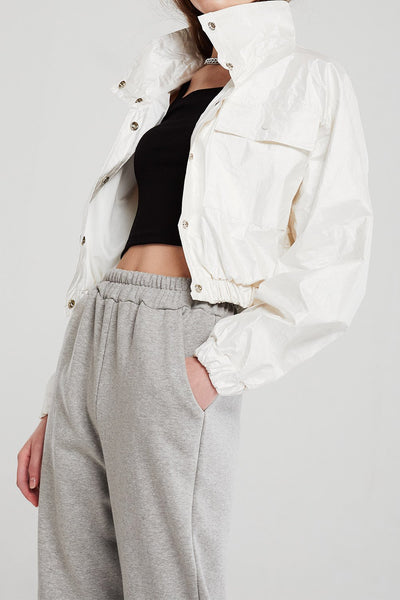 Sophia Crinkled Bomber Jacket