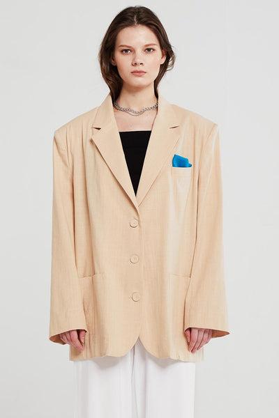 Brianna Oversized Handkerchief Blazer