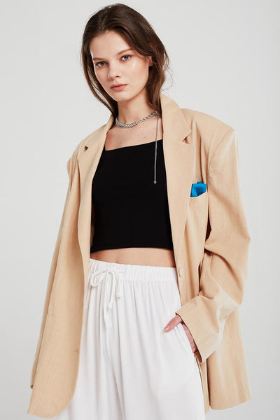 Brianna Oversized Handkerchief Blazer