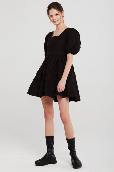 Aria Textured Puffed Dress