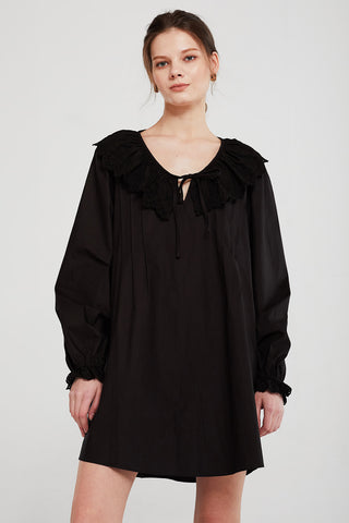 Lily Ruffled Neck Shirt Dress