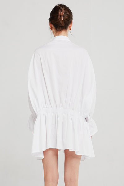 Ximena Asymmetric Ruched Long Shirt