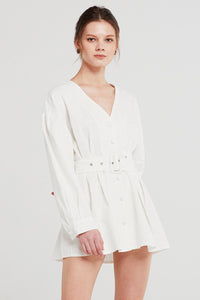 Layla Linen Belted Mini Dress