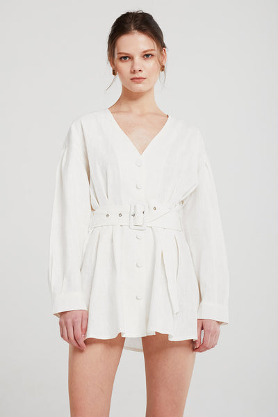 Layla Linen Belted Mini Dress