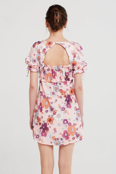 Iris Cutout Back Floral Dress