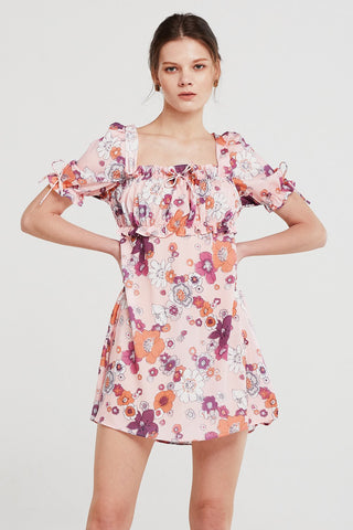 Iris Cutout Back Floral Dress