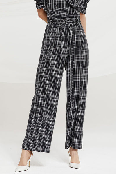 Charleigh High Waist Pants in Check