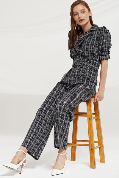 Charleigh High Waist Pants in Check