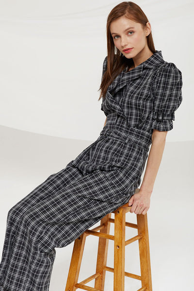 Charleigh High Waist Pants in Check