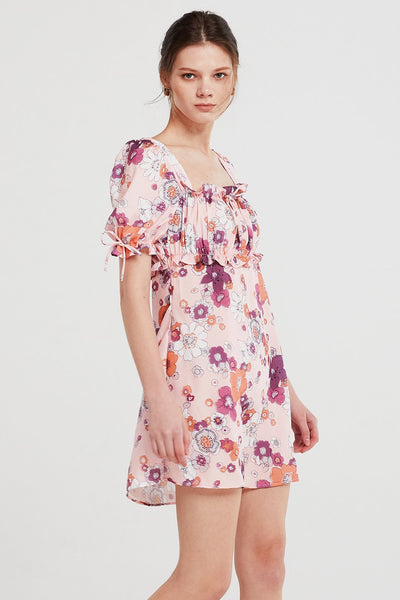 Iris Cutout Back Floral Dress